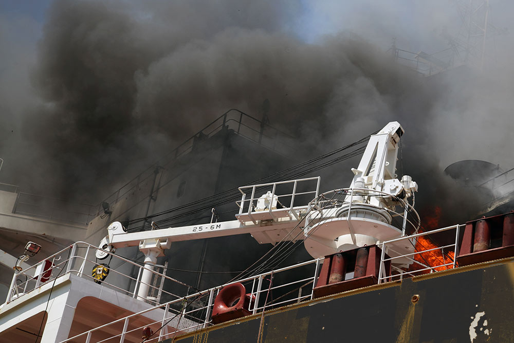 Another Container Ship With Fire On Board